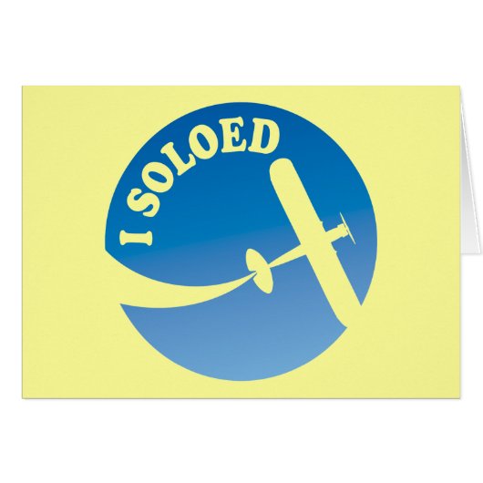 I Soloed & Airplane Graphic Cards (Front Horizontal)