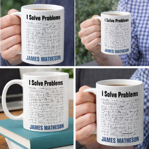 I Solve Problems Funny Math Equations Personalized Coffee Mug