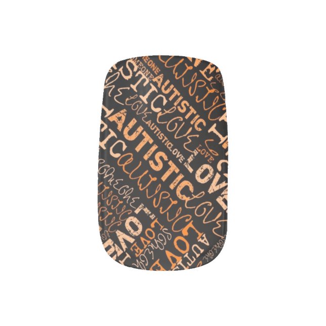 I❤️Someone Autistic Minx Minx Nail Wraps (Right Thumb)