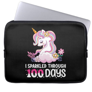 I Sparkled Through 100 Days of School Unicorn Laptop Sleeve