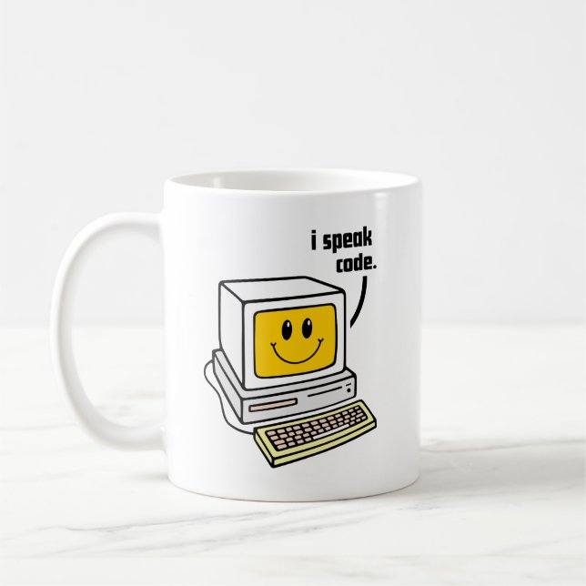 i speak code coffee mug (Left)