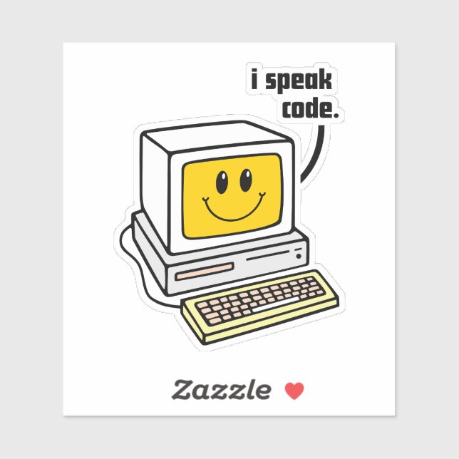 i speak computer code sticker (Sheet)