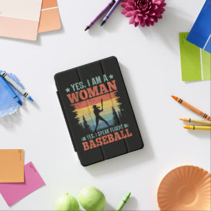 I Speak Fluent Baseball Female Player Fan iPad Mini Cover