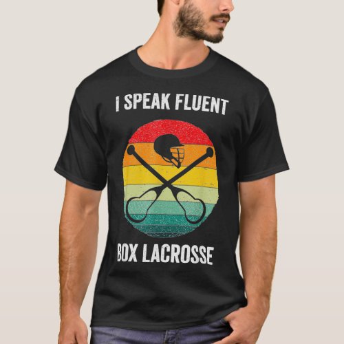 I Speak Fluent Box Lacrosse Vintage Indoor Boxla G T_Shirt