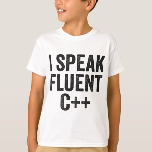 I Speak Fluent C Funny Coding Geek Programmer  T_Shirt