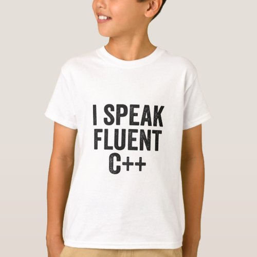 I Speak Fluent C Funny Coding Geek Programmer  T_Shirt