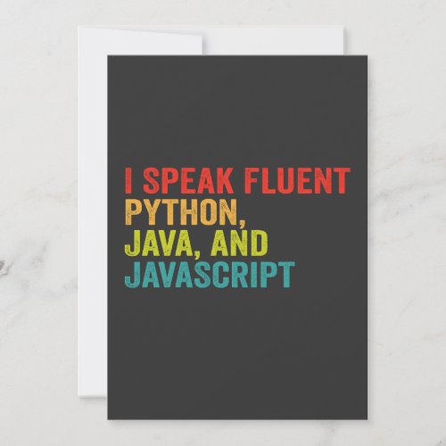 i Speak Fluent Computer Language Funny Coding Invitation