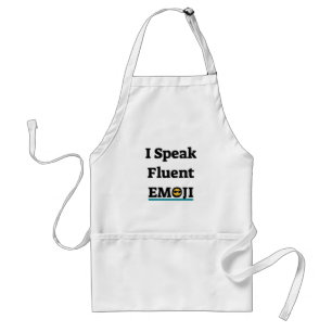 I Speak Fluent Emoji Adult Apron