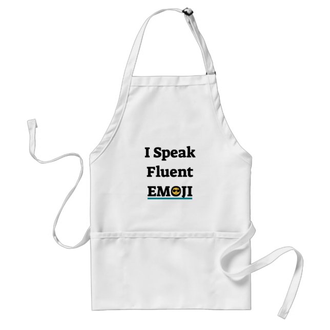 I Speak Fluent Emoji Adult Apron (Front)