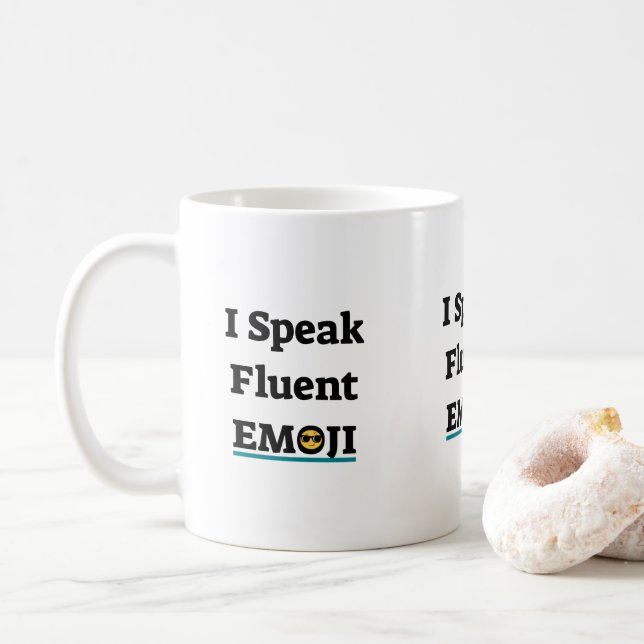 I Speak Fluent Emoji Coffee Mug (With Donut)