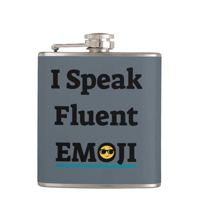 I Speak Fluent Emoji Flask (Front)