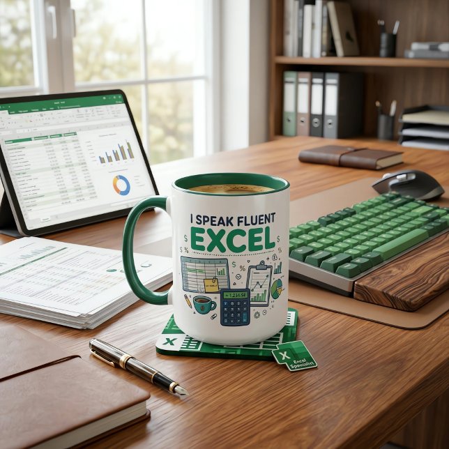 I Speak Fluent Excel Funny Accountant Spreadsheet  Mug (Creator Uploaded)