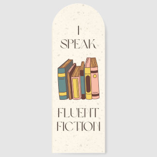 I speak fluent fiction book mark