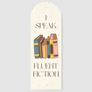 I speak fluent fiction book mark