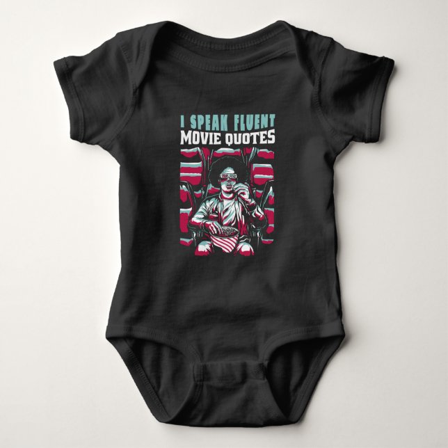 I speak fluent movie quotes baby bodysuit (Front)