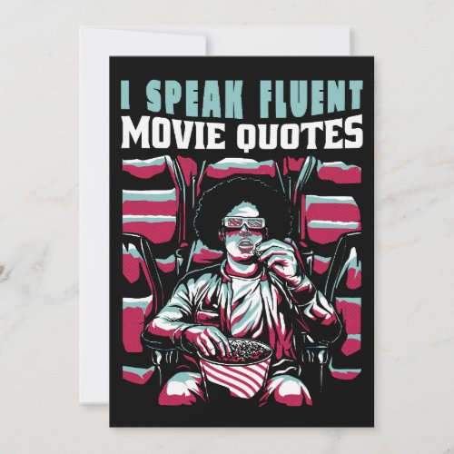 I speak fluent movie quotes invitation