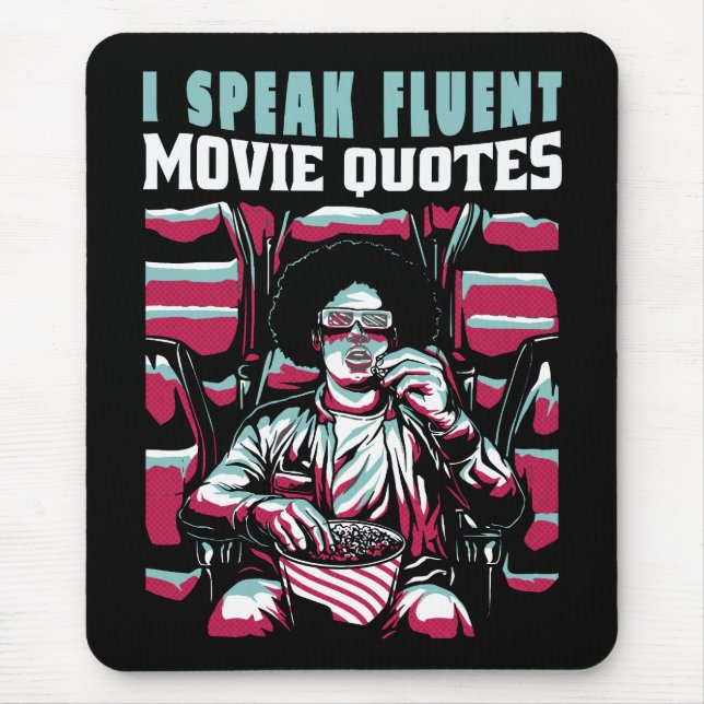 I speak fluent movie quotes mouse pad (Front)