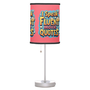 I Speak Fluent Movie Quotes Retro Pop Art Table Lamp
