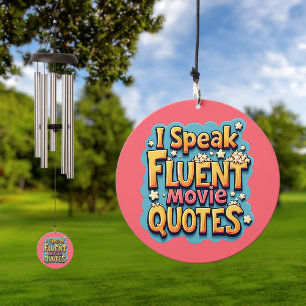 I Speak Fluent Movie Quotes Retro Pop Art Wind Chime