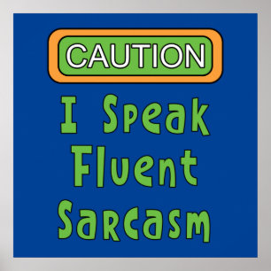 I Speak Fluent Sarcasm Poster