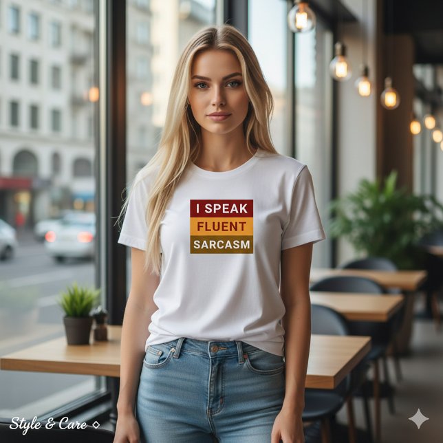 I Speak Fluent Sarcasm Women’s White Tee (I Speak Fluent Sarcasm Women’s White Tee)