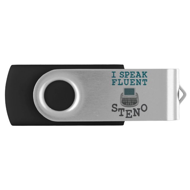 I Speak Fluent Steno Court Reporter Stenographer Flash Drive (Front)