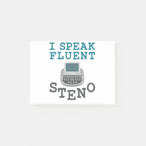 I Speak Fluent Steno Court Reporter Stenographer Post_it Notes