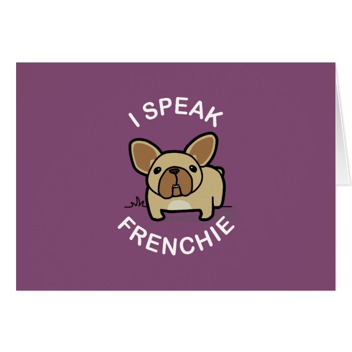 I Speak Frenchie   Purple Card