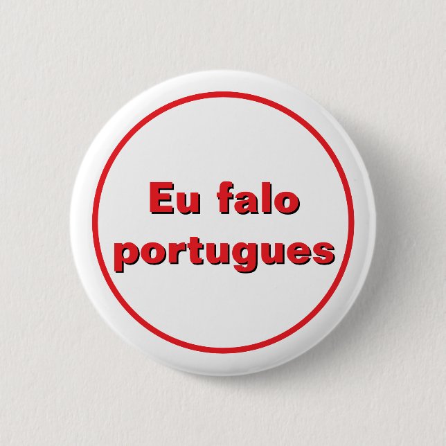 I Speak Portuguese Button (Front)