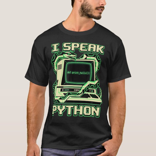 I Speak Python Software T-Shirt (Front)