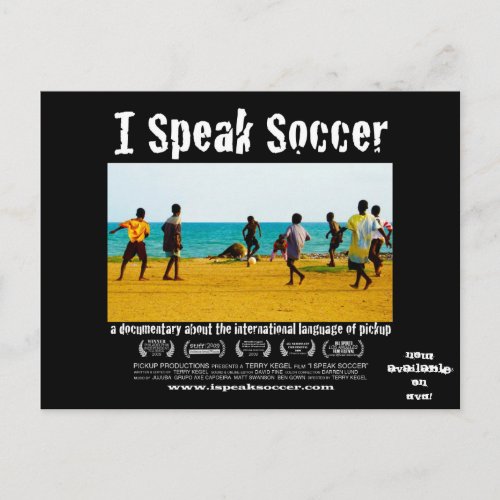 I Speak Soccer DVD Release Postcard