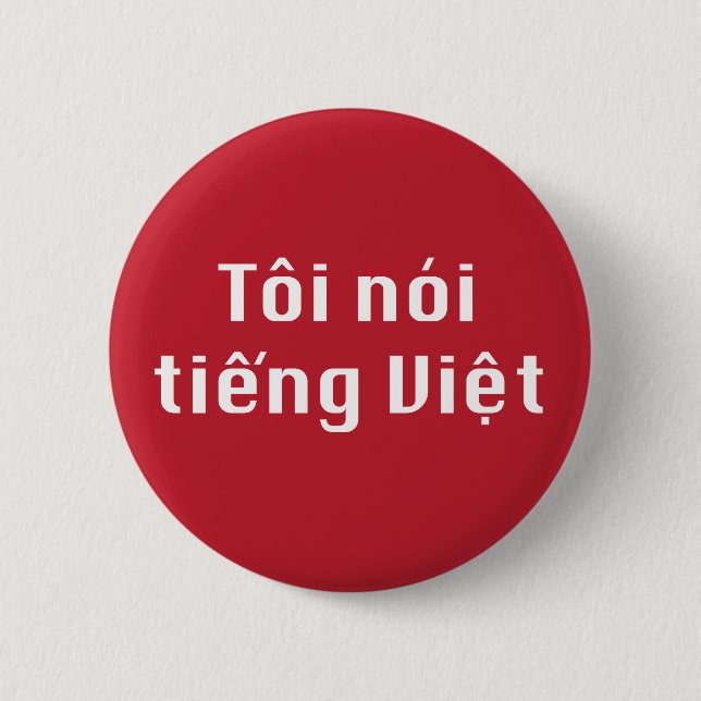 I Speak Vietnamese in Vietnamese language Button (Front)