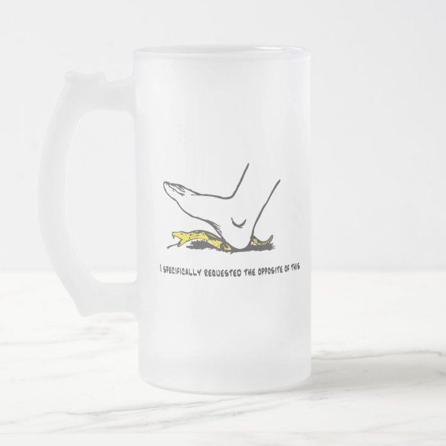 I specifically requested the opposite of this Meme Frosted Glass Beer Mug (Left)