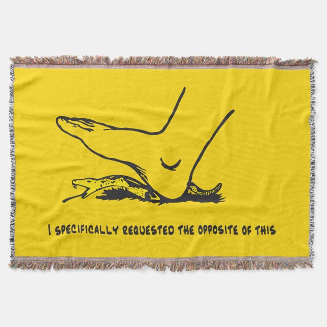 I specifically requested the opposite of this Meme Throw Blanket (Front)
