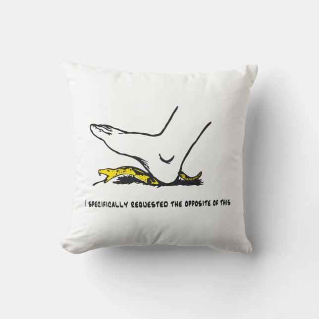 I specifically requested the opposite of this Meme Throw Pillow (Front)