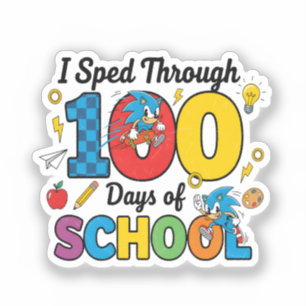 I Sped Through 100 Days of School Boys Gamer Sticker