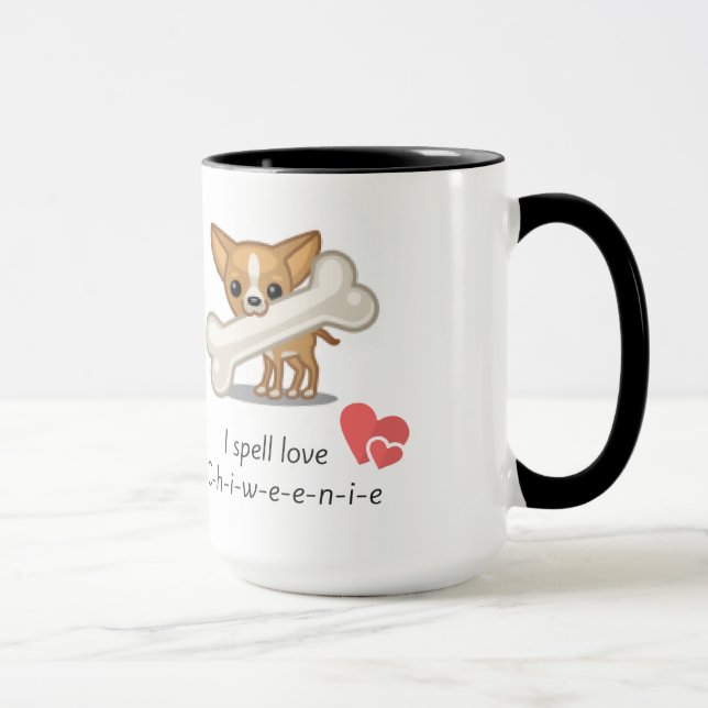 I spell love C-h-i-w-e-e-n-i-e Mug (Right)