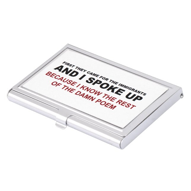 I Spoke Up Business Card Case (Front)