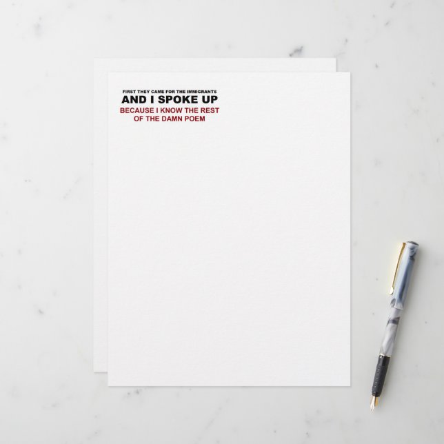 I Spoke Up Letterhead (Front/Back In Situ)