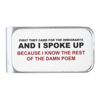I Spoke Up Silver Finish Money Clip