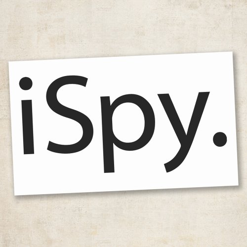 I Spy iSpy Rectangular Sticker