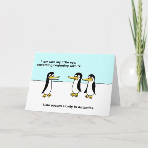 I Spy Penguins Holiday Greeting Card