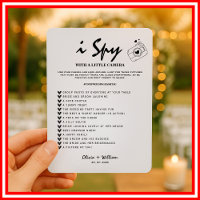 i Spy Photo Hunt Wedding Reception Scavenger Game