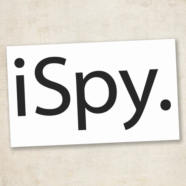 I Spy - Sarcastic Techie Office Gag Gift Rectangular Sticker (Creator Uploaded)