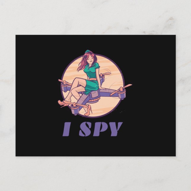 I Spy Spy Drone For Girls Postcard (Front)