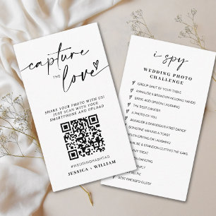 I Spy Wedding Game Capture The Love QR Code Enclosure Card