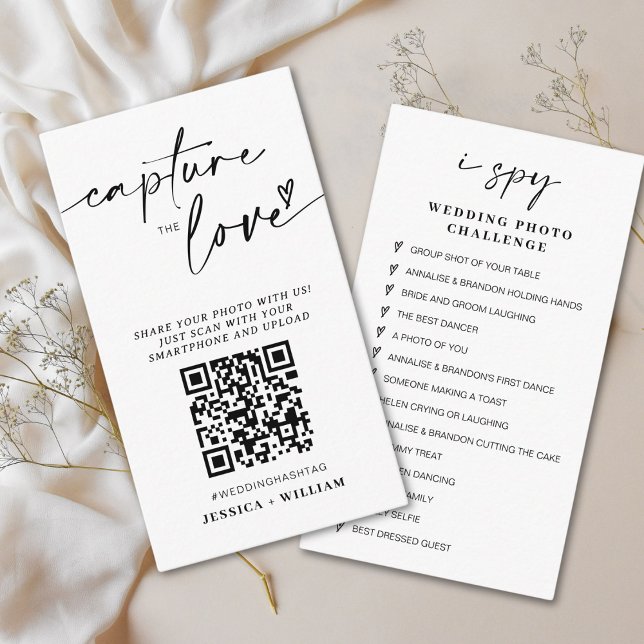 I Spy Wedding Game | Capture The Love QR Code Enclosure Card (Creator Uploaded)