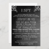 I Spy Wedding Game Chalkboard Edition Invitation (Front/Back)