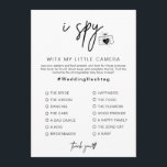 I Spy wedding Game for Reception Photo Hunt Game Program<br><div class="desc">Modern Minimalist i Spy Wedding Hashtag Game I Spy Wedding Game Template,  Hashtag Game,  Wedding Scavenger Game, Wedding Photo Hunt Game,  Reception</div>