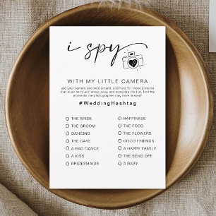 I Spy wedding Game for Reception Photo Hunt Game Program